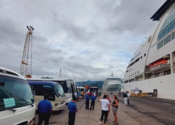 Dos cruceros de turistas arriban al puerto Santo Tomás de Castilla