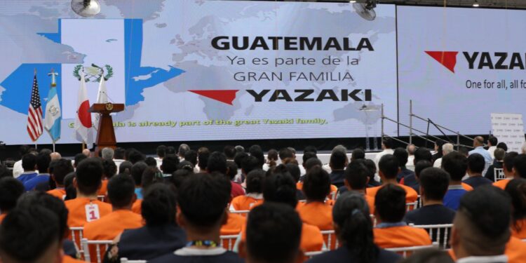 Primera fábrica automotriz de Yazaki en Guatemala comienza funciones en San Marcos