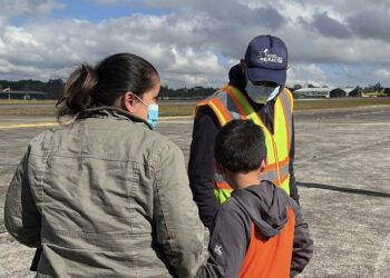 Centro de recepción para retornados en la capital guatemalteca .