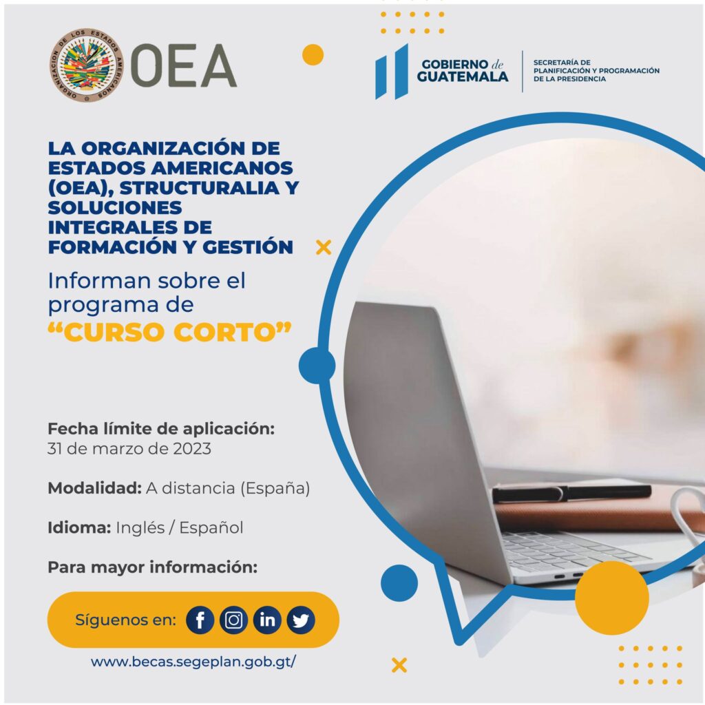 OEA apoya con becas de estudio en Guatemala.
