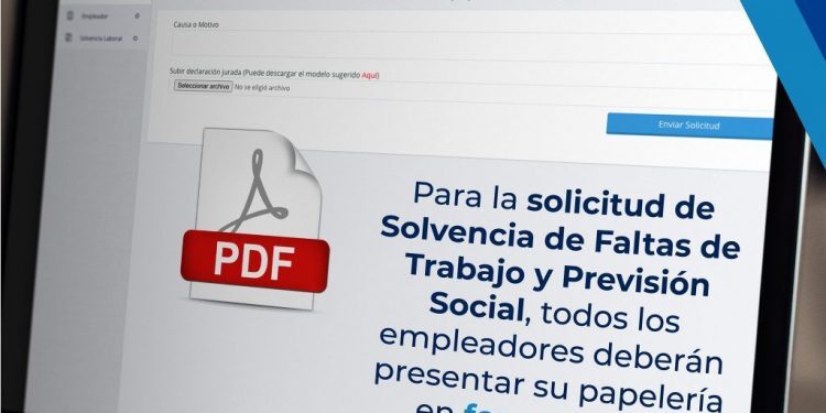 Presentación del informe del empleador en el Mintrab.