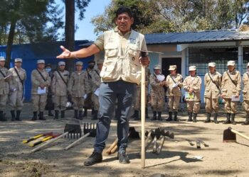 Reservistas militares se capacitan para el combate de incendios forestales