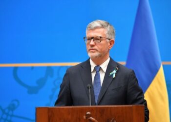 Vicecanciller Andrij Melnyk participó en una conterencia de prensa. /Foto: Carlos Jacinto.