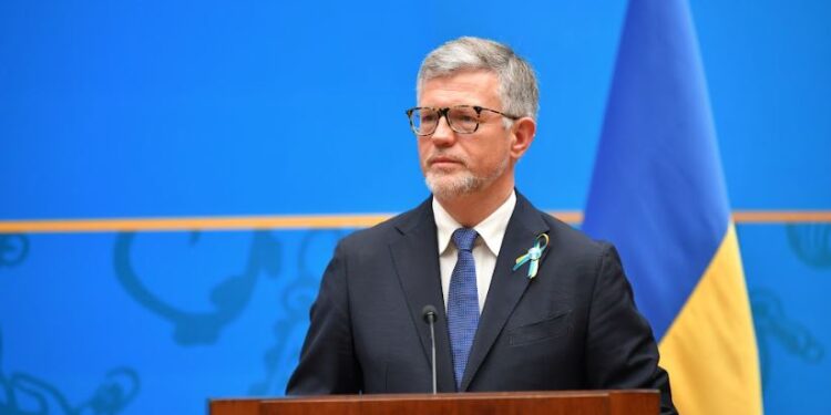 Vicecanciller Andrij Melnyk participó en una conterencia de prensa. /Foto: Carlos Jacinto.