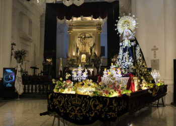Exposición C.I Virgen de Soledad del templo de la Recolección. /Foto: Penitencia y Fe Guatemala