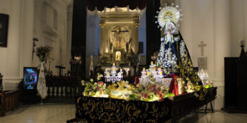 Exposición C.I Virgen de Soledad del templo de la Recolección. /Foto: Penitencia y Fe Guatemala