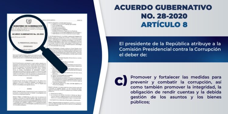 Amplían vigencia de la Comisión Presidencial contra la Corrupción