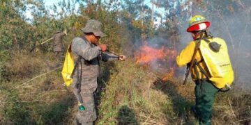 Ejército de Guatemala ayuda en el combate a incendios forestales. /Foto: Ejército de Guatemala