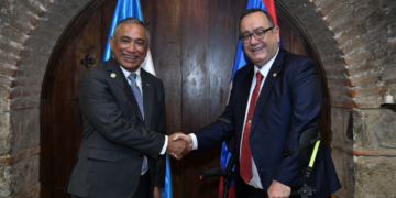 Presidente de la República se reunió con el primer ministro de Belice, Juan Antonio Briceño.