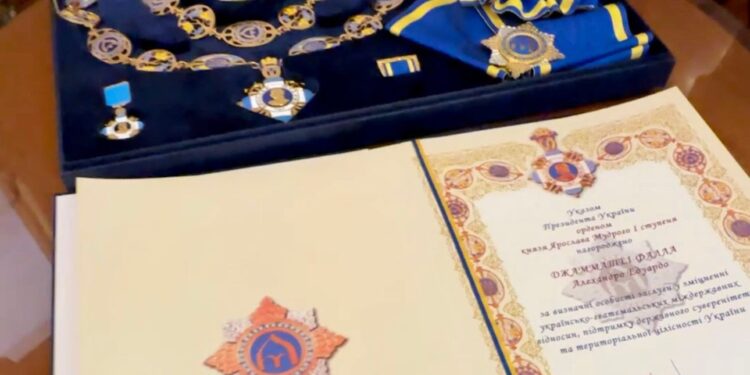 Orden del Príncipe Yaroslav el Sabio en Primer Grado.