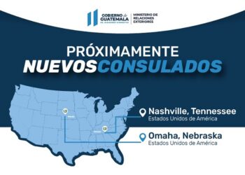 Guatemala abrirá dos nuevos consulados en Estados Unidos.