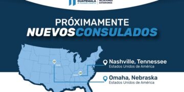 Guatemala abrirá dos nuevos consulados en Estados Unidos.
