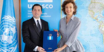 Guatemala presenta cartas credenciales ante la Unesco. /Foto: Minex