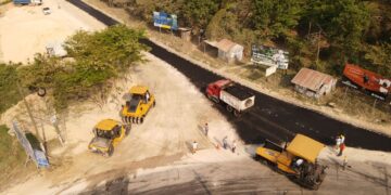 Avanzan trabajos de infraestructura vial en San Andrés, Petén