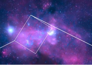 Sagitario A* se encuentra a 25 mil años luz de la Tierra. / Foto: IXPE: NASA/MSFC/F. Marín et al; Chandra: NASA/CXC/SAO; Procesamiento de imágenes: L.Frattare, J.Major & K.Arcand