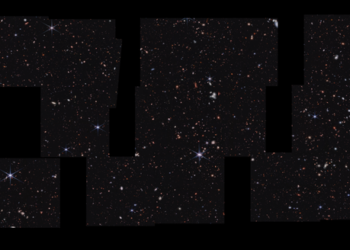 La NASA compartió los detalles del hallazgo de este agujero negro. / Foto: NASA, ESA, CSA, Steve Finkelstein (UT Austin), Micaela Bagley (UT Austin), Rebecca Larson (UT Austin)