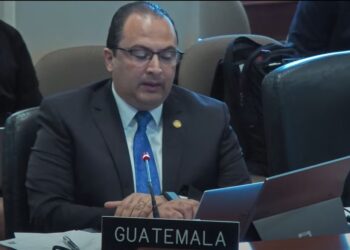 Canciller de Guatemala, Mario Búcaro, ante la OEA.