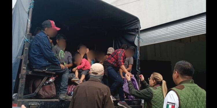 Minex, gestiona retorno seguro de 485 migrantes connacionales rescatados en Puebla, México