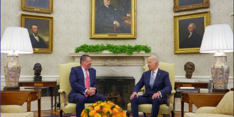 Presidentes de Costa Rica y Estados Unidos