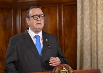 Presidente Alejandro Giammattei informa sobre proceso de transición. /Foto: Alvaro Interiano y Gilber García