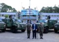 Presidente entrega 4 vehículos tácticos pesados al Ejército de Guatemala