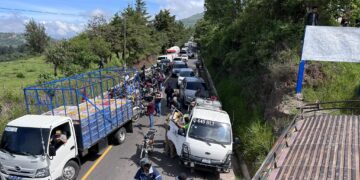 Así estuvo el paso bloqueado en el km 88 ruta a Sanarate, jurisdicción de Jalapa. / Foto: Gobernación Departamental de Jalapa.