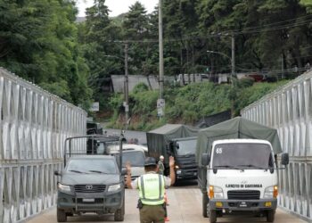 Queda habilitado el puente temporal en el Kilometro 17.5 Villa Nueva