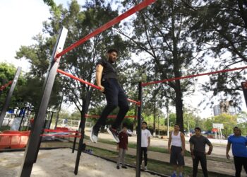 Conoce la nueva área de calistenia en Campo de Marte