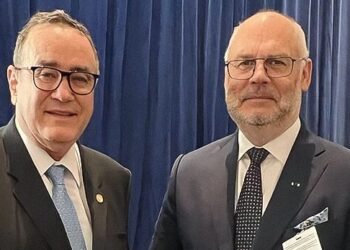 Presidente Giammattei diálogo con Alar Karis mandatario de Estonia