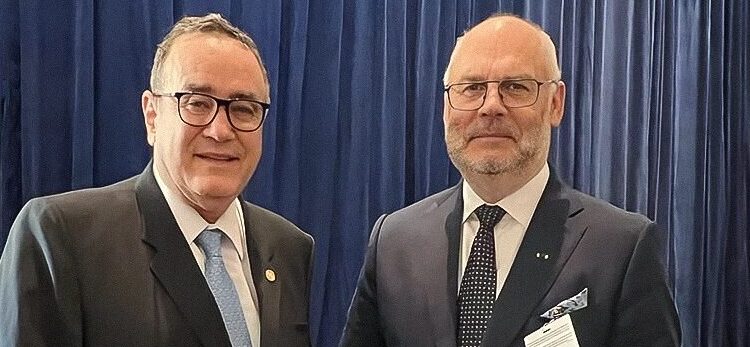 Presidente Giammattei diálogo con Alar Karis mandatario de Estonia