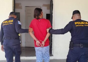 Presunto asaltante detenido el 2 de septiembre en zona 1 de Jutiapa. / Foto: PNC.