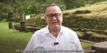 Presidente envió un mensaje de agradecimiento a la Unesco desde Tak'alik Ab'aj. / Foto: SCSP.