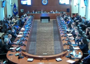 Guatemala presente en la sesión extraordinaria de la OEA. /Foto: Transmisión OEA