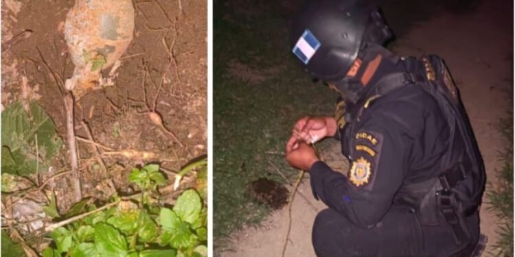 Expertos de DIDAE incautan artefacto explosivo en Jutiapa.