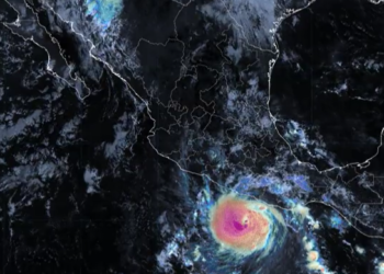 Otis avanza por el Pacífico hacia el sur de México. / Foto: Conagua.