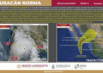El huracán Norma causa lluvias “intensas” en el noroeste de México