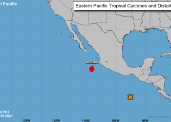 Norma avanza en el Pacífico. / Foto: NOAA.