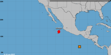 Norma avanza en el Pacífico. / Foto: NOAA.