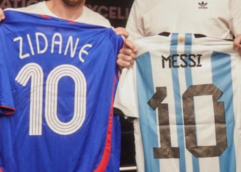 Camisa de Zidane y Messi. // Foto: Juez Central.