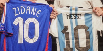 Camisa de Zidane y Messi. // Foto: Juez Central.