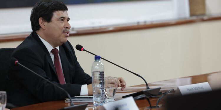 Ministro de Finanzas Públicas, Edwin Martínez. / Foto: Gilber García.