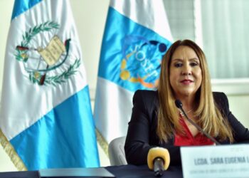 La secretaria de Obras Sociales de la Esposa del Presidente (SOSEP), Sara Eugenia López. / Foto: Carlos Jacinto.
