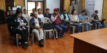 Dan seguimiento a trabajos de infraestructura vial en San Marcos