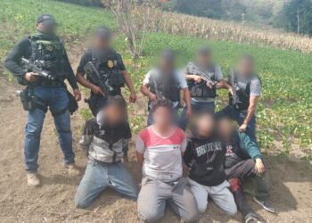 PNC capturó a cuatro sospechosos por el caso. / Foto: PNC.