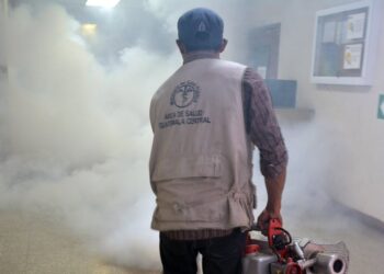 El MSPAS mantiene acciones de prevención contra el dengue como fumigaciones, para evitar la proliferación de zancudos. /Foto: MSPAS.
