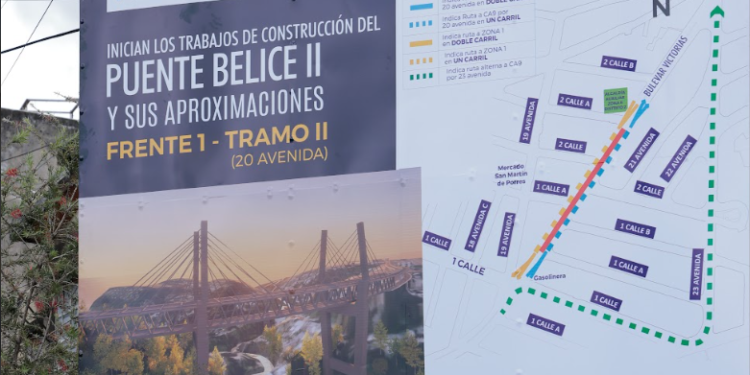 Comienza construcción del puente Belice II. / Foto: Gilber García.