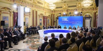 En la cumbre se expuso la desestabilización de precios por el bloqueo a la exportación de cereales de Ucrania. / Foto: Gobierno de Ucrania.