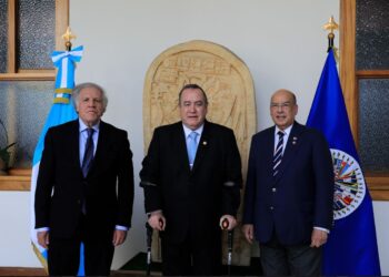 Presidente Alejandro Giammattei se reúne con Misión de Observación de la OEA