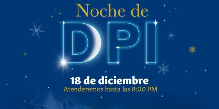 Renap anuncia Noche del DPI para este lunes