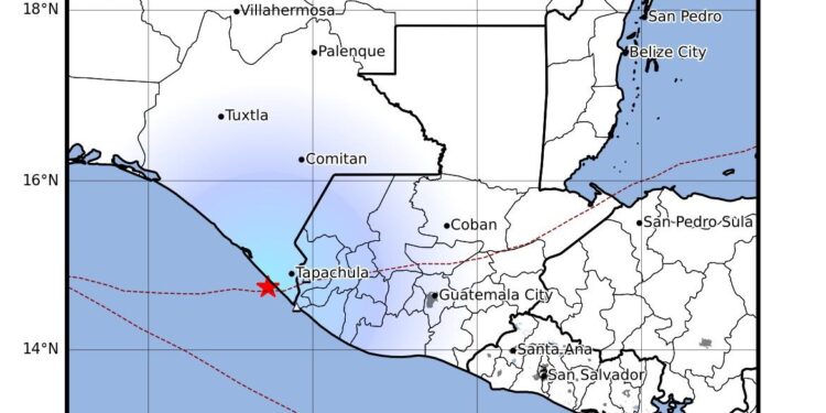 El Insivumeh reporta sismo de 4.4 grados en las costas del Pacífico